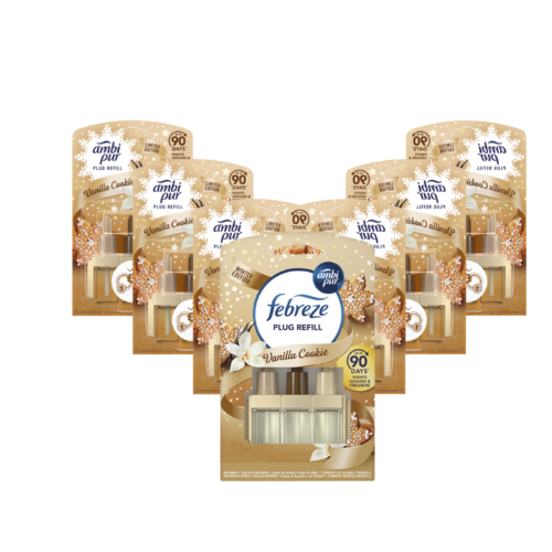 Febreze 3Volution Plug In Air Freshener Refill Vanilla Cookie Scent (7 x 20ml)